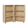 Maple Mobile Fold Away Bookcase-Bookcases,Classroom Furniture,Furniture,Profile Education,Trolleys,Wellbeing Furniture-Learning SPACE