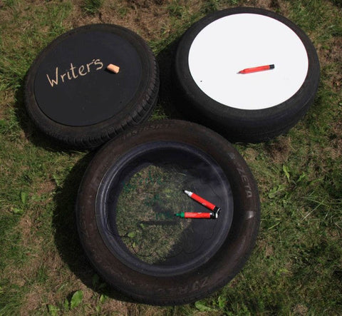 Mark-Maker Tyre Top Set (3Pk)-Cosy Direct, Drawing & Easels, Forest School & Outdoor Garden Equipment, Outdoor Play-Learning SPACE