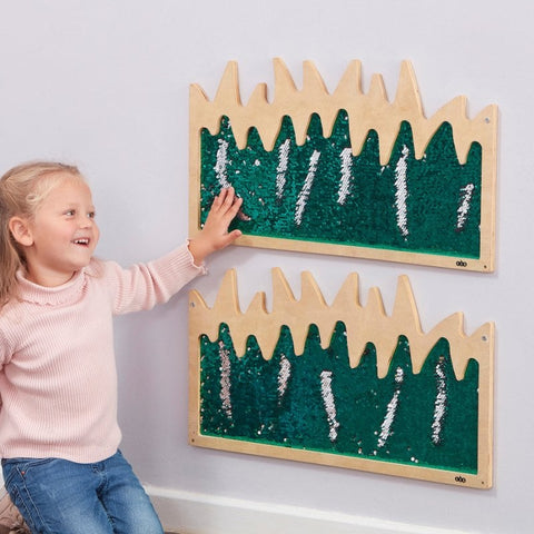 Mark Making Sequin Grass Board 2pk-Calmer Classrooms, Classroom Displays, Helps With, Nature Learning Environment, Nature Sensory Room, Sensory Wall Panels & Accessories, TTS Toys-Learning SPACE