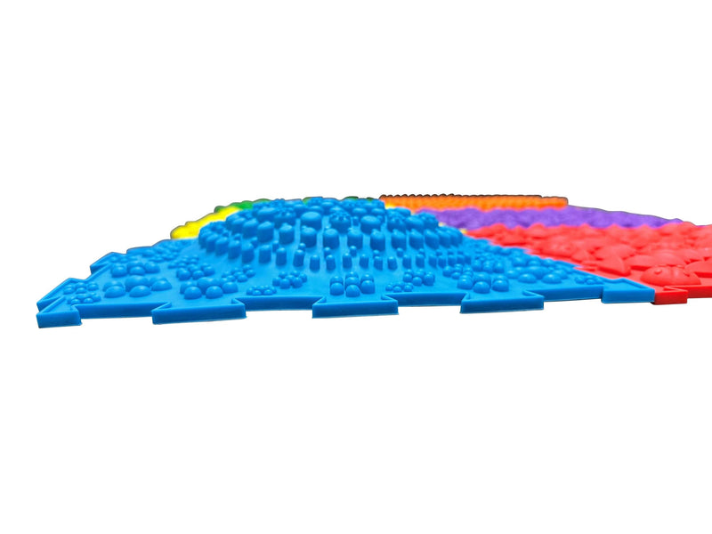 Massage Puzzle Floor Tiles - 6 Bright Colours, Learning SPACE
