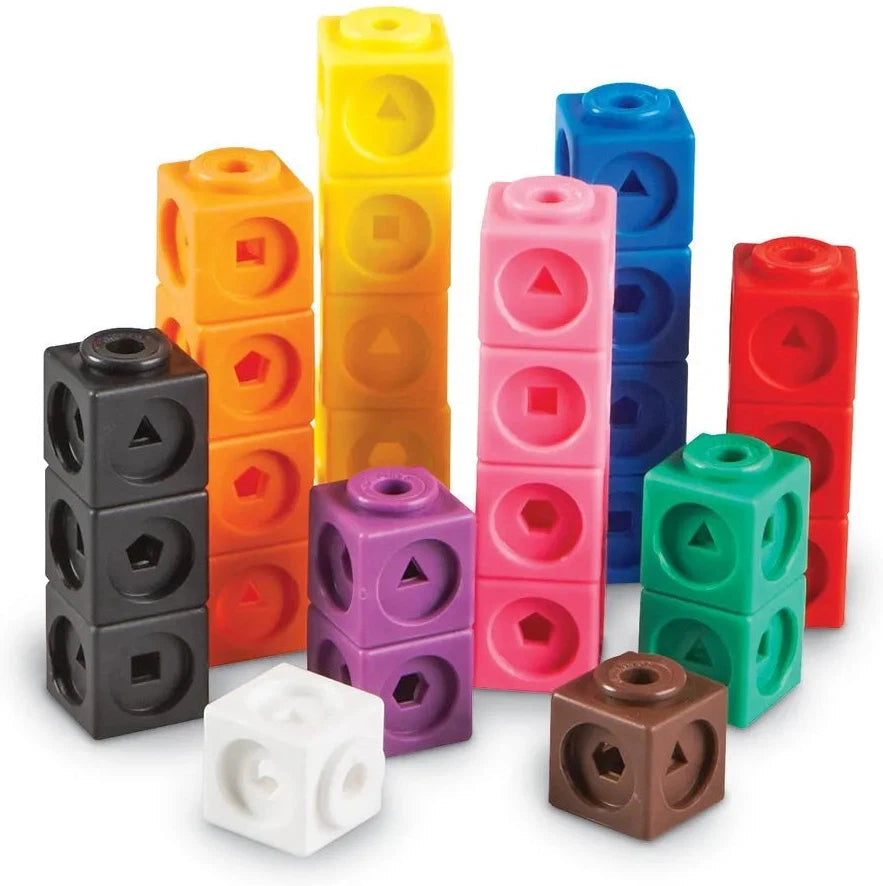 MathLink Cubes (Set of 100)-Addition & Subtraction, Counting Numbers & Colour, Early Years Maths, Learning Resources, Maths, Multiplication & Division, Primary Maths, Stacking Toys & Sorting Toys, Stock, Tactile Toys & Books-Learning SPACE