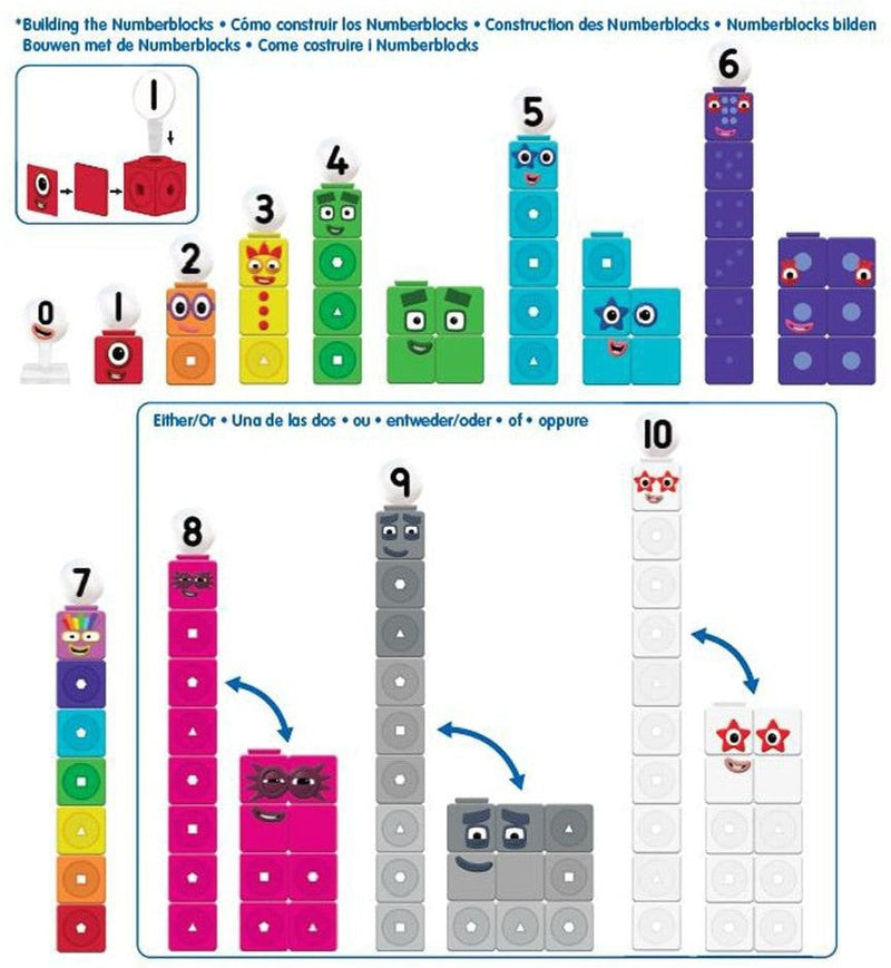 MathLink® Cubes Numberblocks 1-10 Activity Set, Learning SPACE
