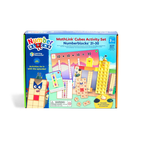 MathLink® Cubes Numberblocks® 21-30 Activity Set-Dyscalculia,Early Years Maths,Learning Activity Kits,Learning Resources,Maths,Maths Toys-Learning SPACE