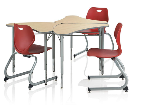 Medium Intellect Wave Rocker Chair-Classroom Chairs,KI Europe,Movement Chairs & Accessories,Rocking,Seating,Vestibular,Wellbeing Furniture-Poppy Red-Chrome-IntellectM-11-Learning SPACE