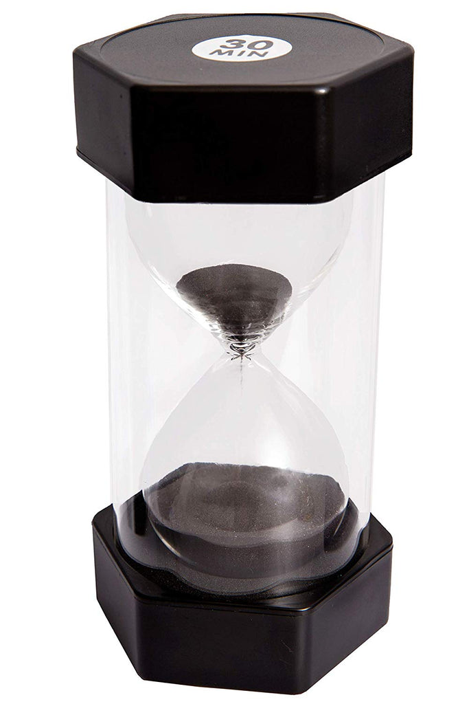 Medium Sand Timer - 30 Min. (Black)-AllSensory,Calming & Anxiety,Early Science,Early Years Maths,Maths,Playlearn,Primary Maths,PSHE,Sand Timers & Timers,Sensory Seeking,Transitions and Routines,Visual Sensory Toys-Learning SPACE