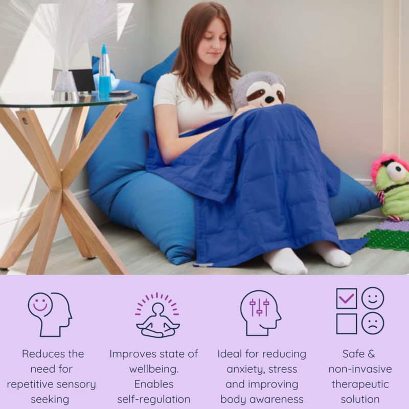 Midi Weighted Polycotton Blanket 2kg, Learning SPACE