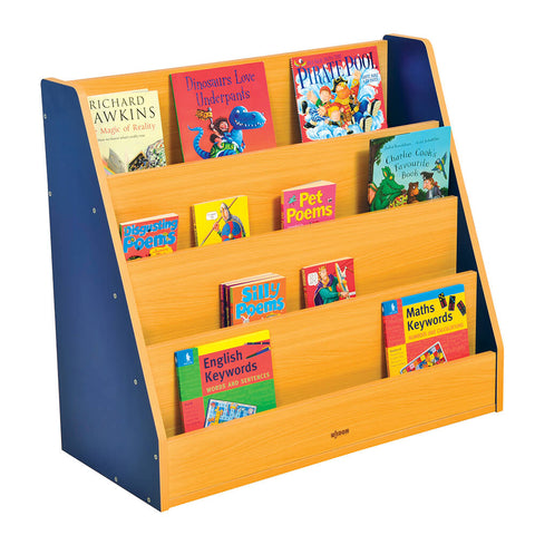 Milan Book Display Units-Bookcases,Classroom Displays,Classroom Furniture,Shelves,Storage,Storage Bins & Baskets,Wellbeing Furniture-Blue-KB1-ML020-08/BLUE-Learning SPACE