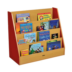 Milan Book Display Units-Bookcases,Classroom Displays,Classroom Furniture,Shelves,Storage,Storage Bins & Baskets,Wellbeing Furniture-Red-KB1-ML020-08/RED-Learning SPACE