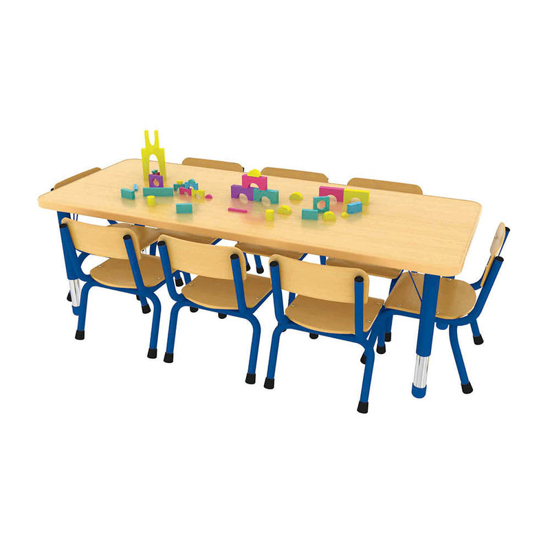 Milan Rectangular Tables - 6 or 8 Seater, Blue 8 - Seater Learning SPACE