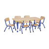 Milan Rectangular Tables - 6 or 8 Seater-Classroom Table, Furniture, Height Adjustable, Profile Education, Rectangular, Table, Wellbeing Furniture-Learning SPACE