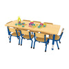 Milan Rectangular Tables - 6 or 8 Seater-Classroom Table, Furniture, Height Adjustable, Profile Education, Rectangular, Table, Wellbeing Furniture-Blue-8 - Seater-Learning SPACE