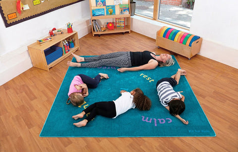 Mindfulness 2x2m Carpet-Calmer Classrooms, Helps With, Kit For Kids, Mats & Rugs, Mindfulness, Plain Carpet, Rugs, Square, Wellbeing Furniture-Learning SPACE