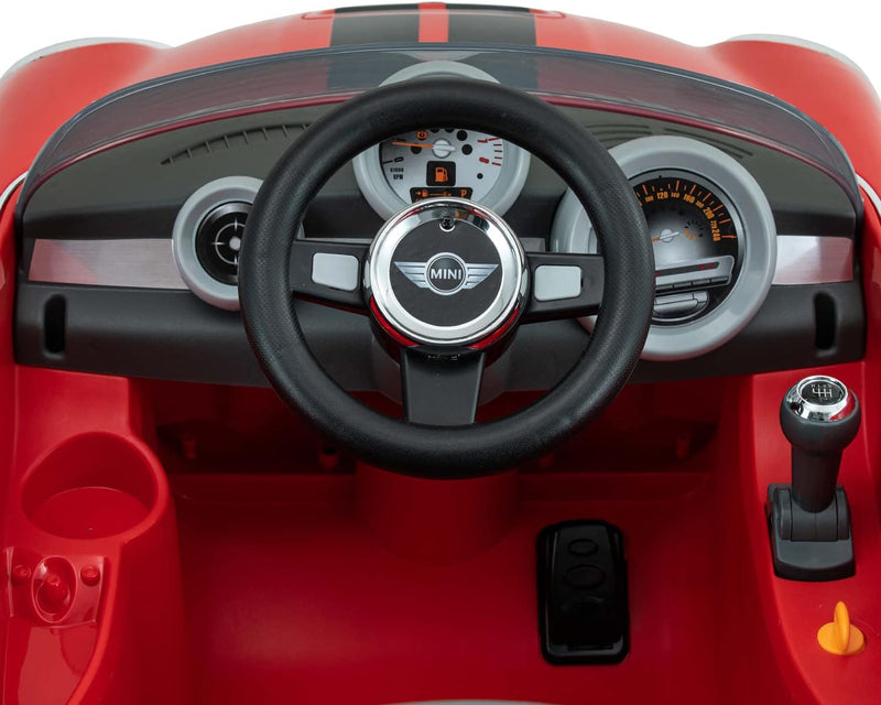 Mini Cooper S Roadster 6 Volt Car with Remote Control - Red, Learning SPACE