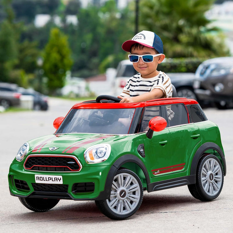 Mini Countryman 12V Premium Electric Ride-On Car + Remote Control – Green, Learning SPACE