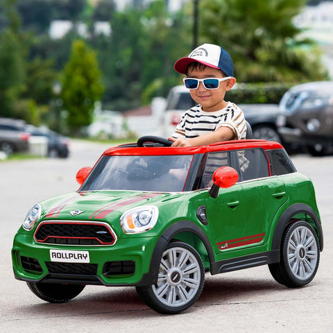 Mini Countryman 12V Premium Electric Ride-On Car + Remote Control – Green, Learning SPACE
