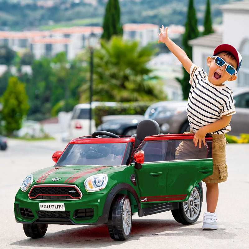 Mini Countryman 12V Premium Electric Ride-On Car + Remote Control – Green, Learning SPACE
