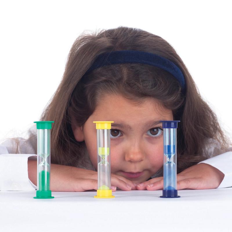 Mini Sand Timers Set of 3 for Classroom Use, Learning SPACE