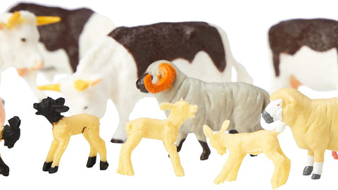 Mixed Farm Animal Mini Figures-Farms & Construction,Games & Toys,Gifts For 3-5 Years Old,Imaginative Play,Outdoor Sand & Water Play,Primary Games & Toys,Role Play,SCOTEXCEL-Learning SPACE