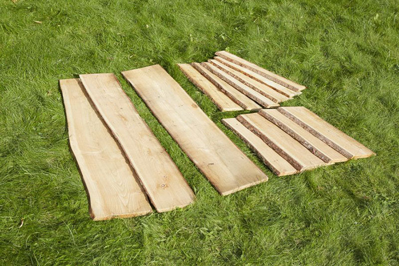 Mixed Length Rustic Plank Set (13Pk)-DIY Woodwork-Cosy Direct,Den Accessories,Den Making Materials,Engineering & Construction,Forest School & Outdoor Garden Equipment,Outdoor Play,Role Play,Sensory Dens-Learning SPACE