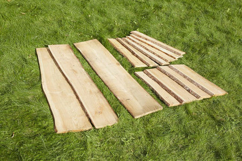 Mixed Length Rustic Plank Set (13Pk)-DIY Woodwork-Cosy Direct,Den Accessories,Den Making Materials,Engineering & Construction,Forest School & Outdoor Garden Equipment,Outdoor Play,Role Play-Learning SPACE