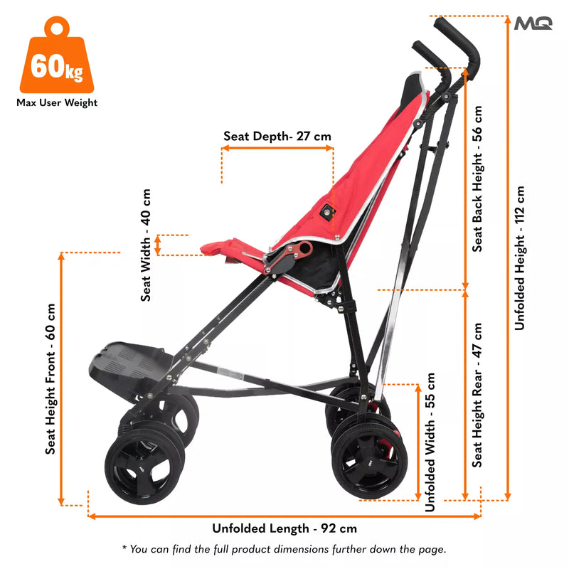 MobiQuip XL Carbon Fibre Disability Pushchair, Learning SPACE
