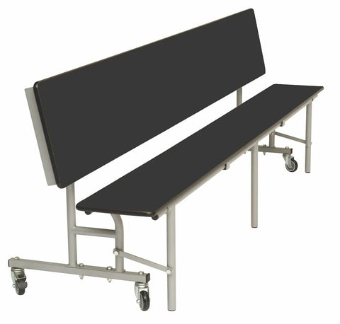 Mobile Convertible Mobile Folding Bench Unit - Age range 5-11-Bench,Folding Table-Black-9SLCB827-BK-Learning SPACE