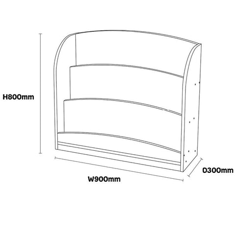 Modern Thrifty Book Display-Bookcases, Classroom Displays, Shelves, Wellbeing Furniture-Learning SPACE