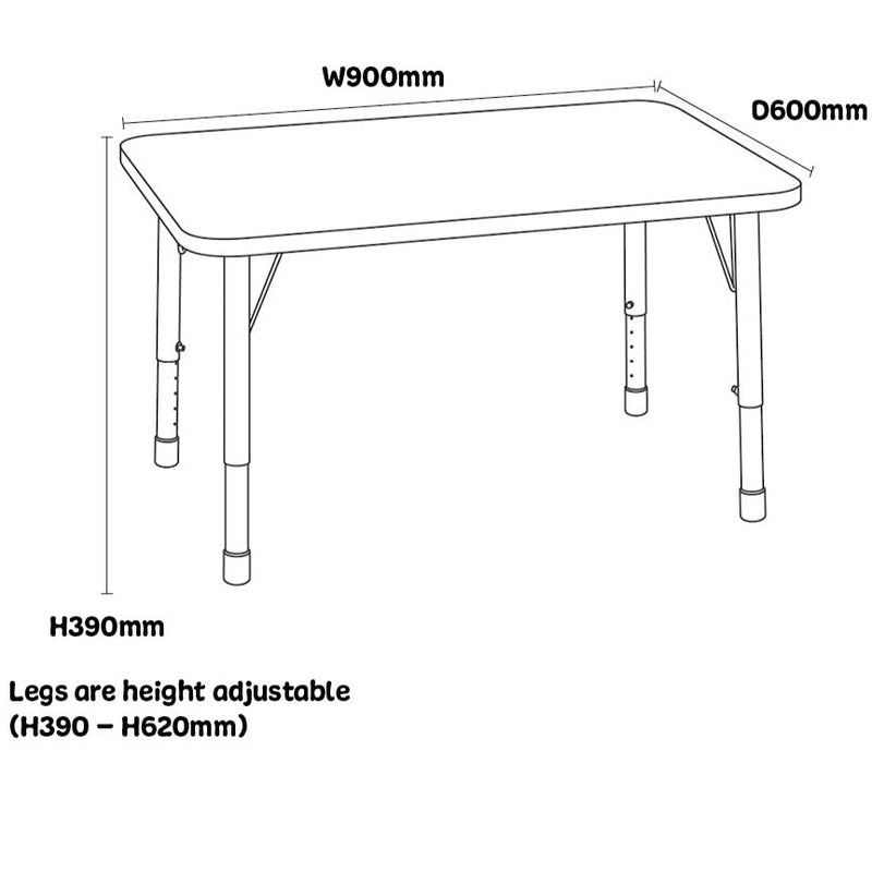 Modern Thrifty Rectangular Table - 4/6/8 Seater Options, Learning SPACE