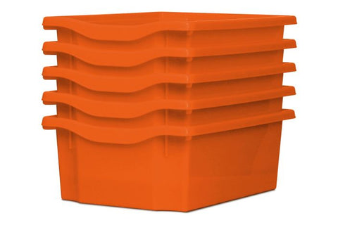Monarch Trays Multi Packs-Dropship,Monarch UK,Trays-Double (5 Pack)-Tangerine-MT002SET5CTANG-Learning SPACE