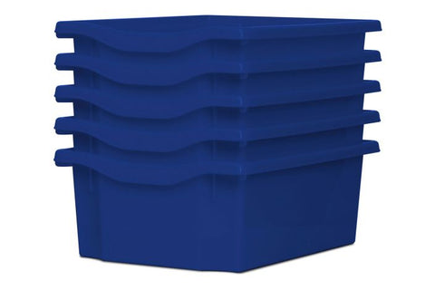 Monarch Trays Multi Packs-Dropship,Monarch UK,Trays-Double (5 Pack)-Blue-MT002SET5CBLUE-Learning SPACE
