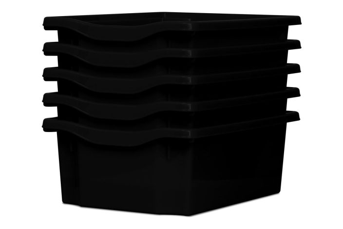 Monarch Trays Multi Packs, Double (5 Pack) Black Learning SPACE