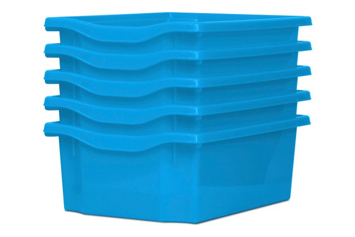 Monarch Trays Multi Packs, Double (5 Pack) Cyan Learning SPACE