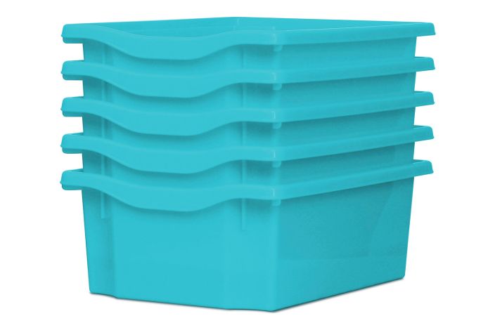Monarch Trays Multi Packs, Double (5 Pack) Light Blue Learning SPACE