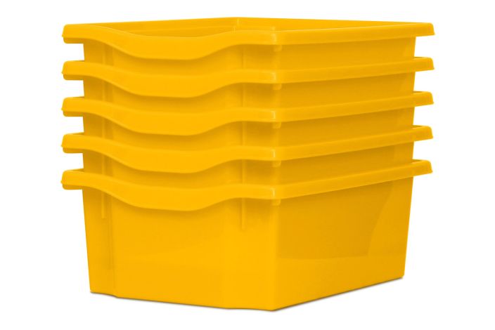 Monarch Trays Multi Packs, Double (5 Pack) Yellow Learning SPACE