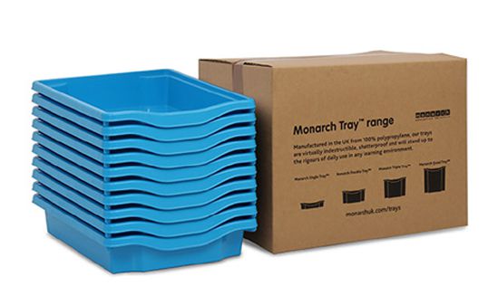 Monarch Trays Multi Packs, Single (10Pack) Cyan Learning SPACE