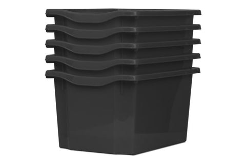 Monarch Trays Multi Packs-Dropship,Monarch UK,Trays-Triple (5 Pack)-Dark Grey-MT003SET5CDARKGREY-Learning SPACE