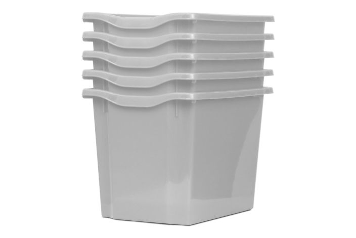 Monarch Trays Multi Packs, Quad (5 Pack) Light Grey Learning SPACE