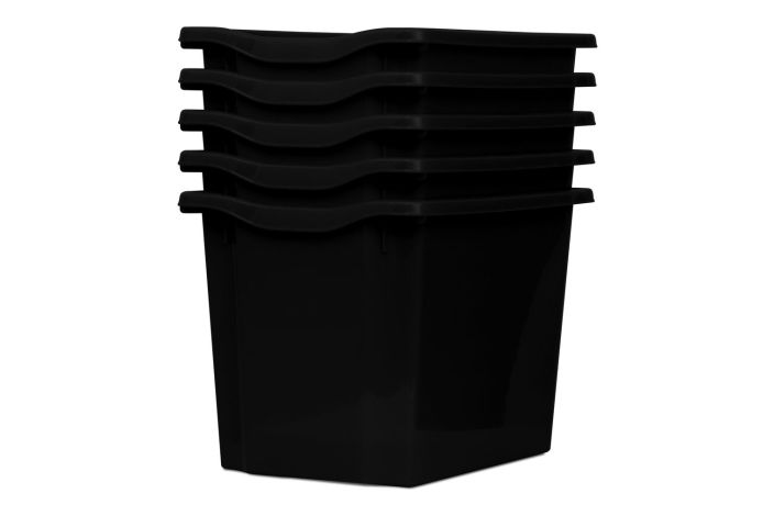 Monarch Trays Multi Packs, Quad (5 Pack) Black Learning SPACE