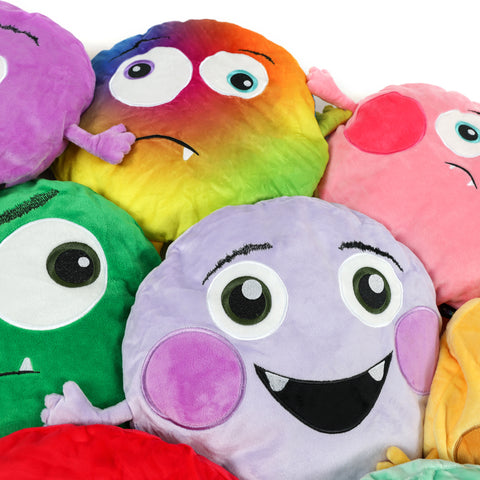 Monster Emotions Cushions (10 Pack)-Additional Need,Bean Bags & Cushions,Bullying,Calmer Classrooms,Calming & Anxiety,Classroom Packs,Cushions,Dropship,Eden Learning Spaces,Emotions & Self Esteem,excell2,Helps With,Nurture Room,Plush,PSHE,Social Emotional Learning,Social Stories & Games & Social Skills,Stock,Wellbeing Furniture-Learning SPACE