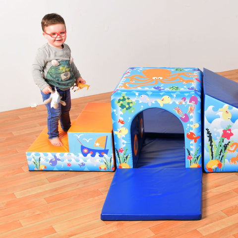 Mountain Tunnel and Slide Soft Play Set, Learning SPACE