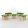 Moveable Artificial Grass-Topped Seat Package-Children's Wooden Seating,Modular Seating,Outdoor Seating,Seating,Toddler Seating-Learning SPACE