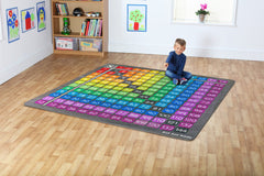 Multiplication Grid 2x2m Carpet-Educational Carpet, Kit For Kids, Mats & Rugs, Multi-Colour, Multiplication & Division, Rugs, Square, Wellbeing Furniture-Learning SPACE