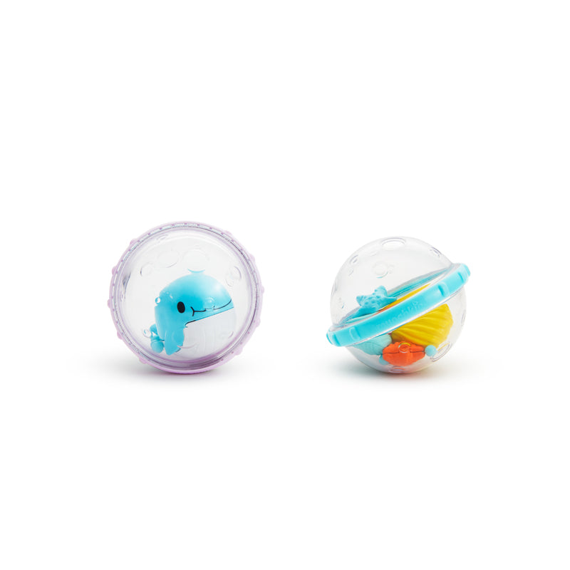 Munchkin Bath Float and Play Bubble Balls 2Pk, Learning SPACE
