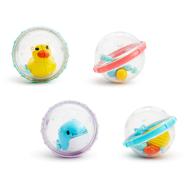 Munchkin Bath Float and Play Bubble Balls 2Pk, Learning SPACE