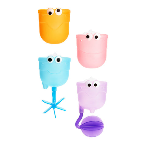 Munchkin Bath Toy Cups Water Falls 4Pk-Baby Bath. Water & Sand Toys,Munchkin,Oral Motor & Chewing Skills,Role Play,Water & Sand Toys-Learning SPACE