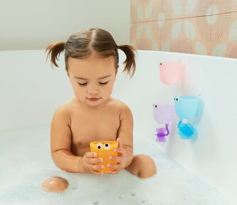 Munchkin Bath Toy Cups Water Falls 4Pk-Baby Bath. Water & Sand Toys,Munchkin,Oral Motor & Chewing Skills,Role Play,Water & Sand Toys-Learning SPACE