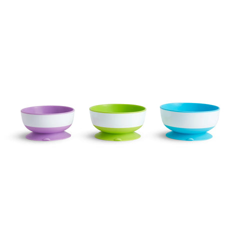 Munchkin Stay Put Suction Bowls 3Pk-Feeding Skills,Fine Motor Skills,Life Skills,Munchkin,Role Play-Learning SPACE