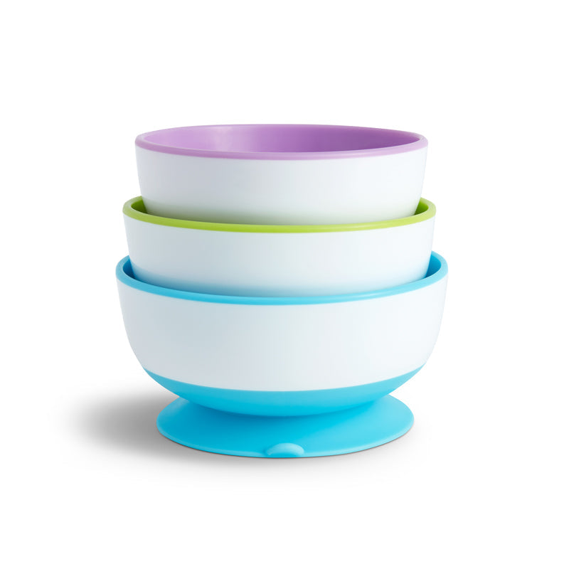 Munchkin Stay Put Suction Bowls 3Pk, Learning SPACE