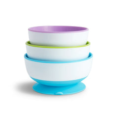 Munchkin Stay Put Suction Bowls 3Pk, Learning SPACE