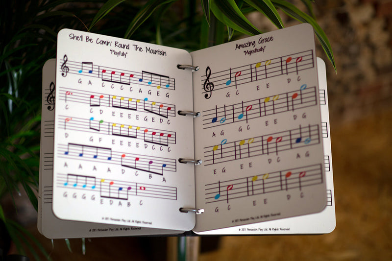 Music Book (Four Music Sheets/8 Songs) - Sensory Garden, Learning SPACE
